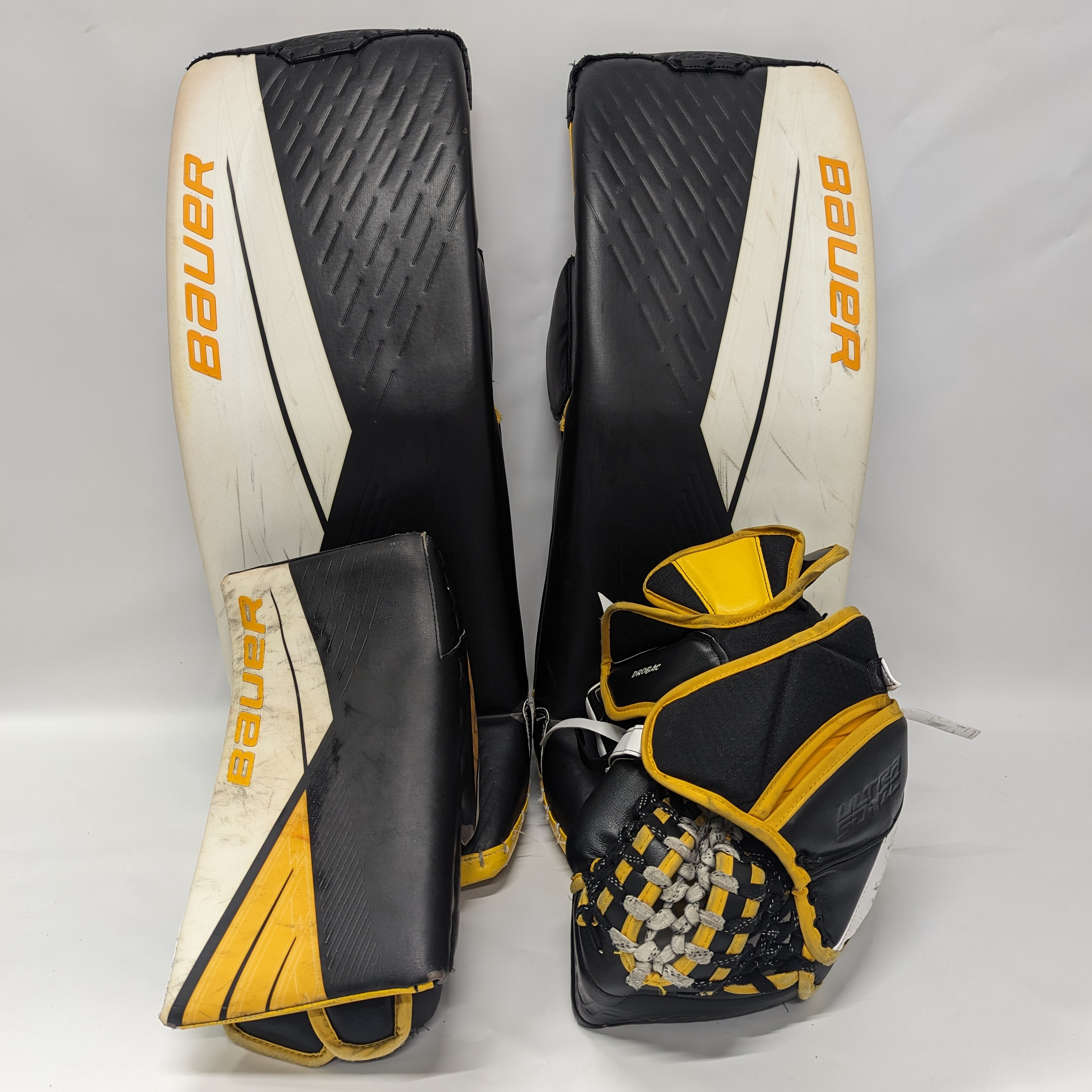 Bauer Supreme UltraSonic - Ensemble complet de gardien de but Pro Stock (noir/jaune/blanc)